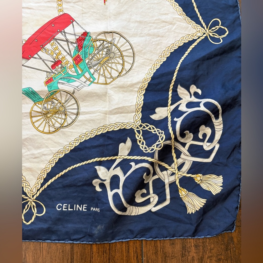 CELEINE Vintage Silk Scarf - Picture 2 of 13